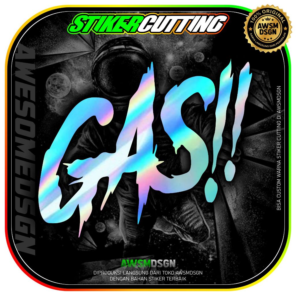 

sticker stiker cutting GAS!! gas