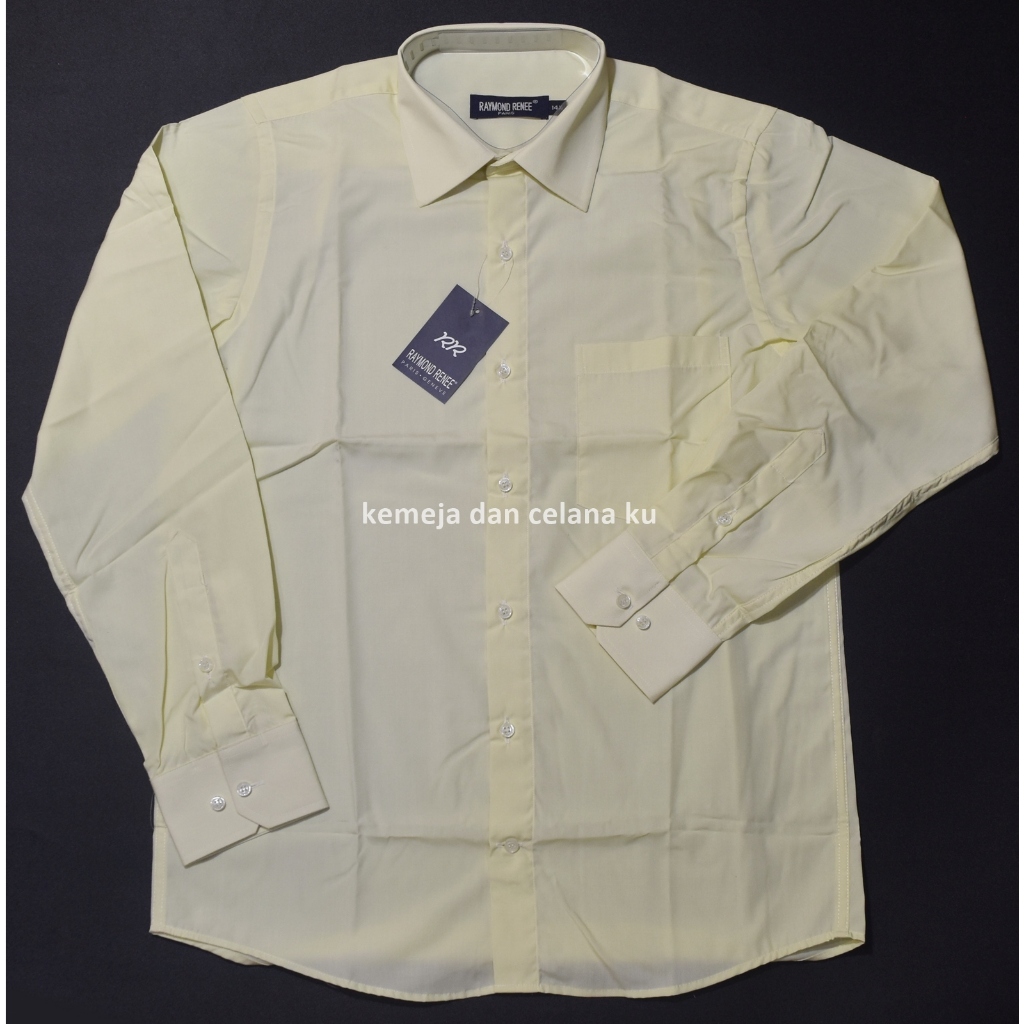 RAYMOND RENEE Kemeja Pria Formal Lengan Panjang Putih Gading Regular LSS 37