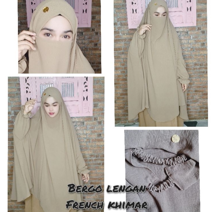 FRENCH KHIMAR LENGAN CRINKLE