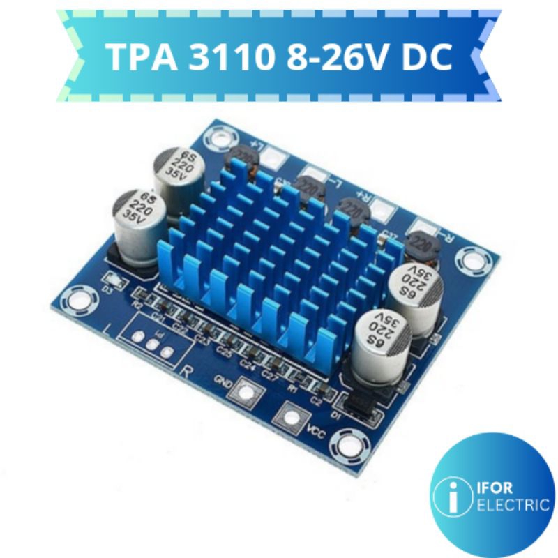 AMPLIFIER TPA 3110 Class d 12-24VOLT XH-A232 30+30W