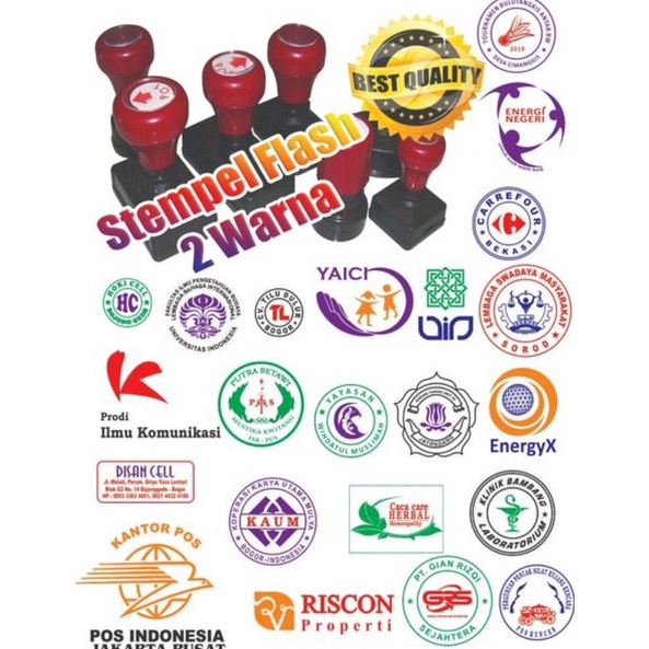 

STEMPEL FLASH OTOMATIS 2 WARNA STEMPEL OTOMATIS DESIGN CUSTUM 2 WARNA m JP6