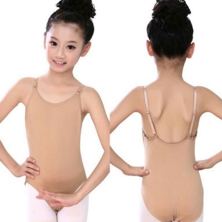 KODE P42C Nude Body Stocking Leotard Camisole untuk dalaman Baju Kostum Ballet Balet Dance Tari Body