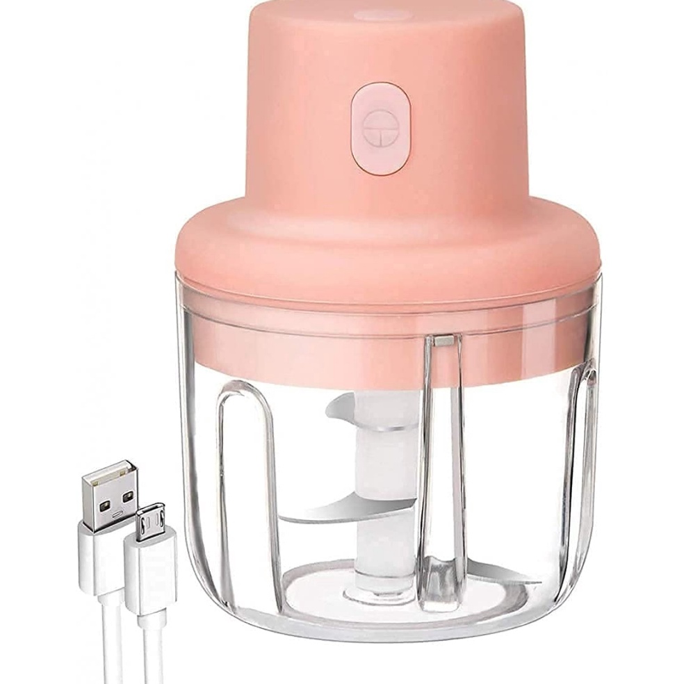 USB Mini Chopper 25 ML Elektrik Tanpa Kabel Food Processor Blender Portable MultifungsiPENGHALUS BUM