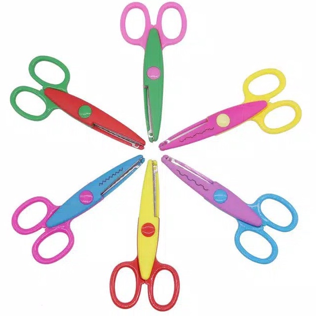 

6 pcs Gunting Model Gerigi untuk DIY ScrapbookFoto d U6V2