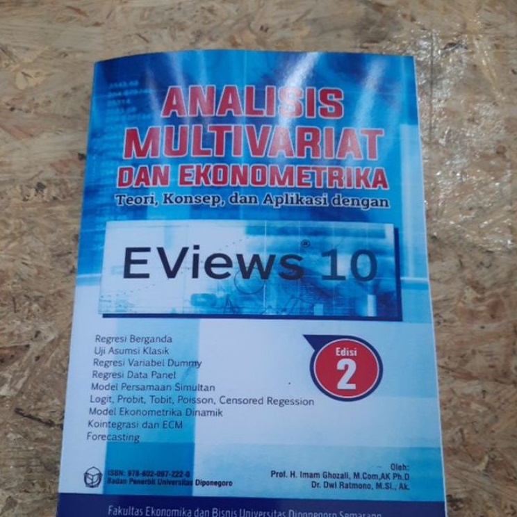 Gaya Analisis multivariat dan ekonometrika EVIEWS 1 edisi 2 by Prof H IMAM ghozali