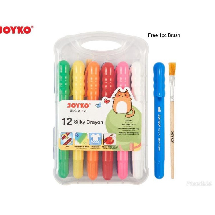 

Silky Crayon 12 warna Joyko krayon halus i H3R6