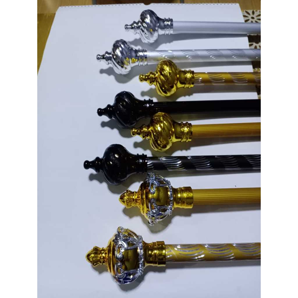 Batang Hordeng/Korden /Rollet/Tiang Batang gorden Full Set 50 cm, 1 meter, 1,5 meter, 2 meter Termur