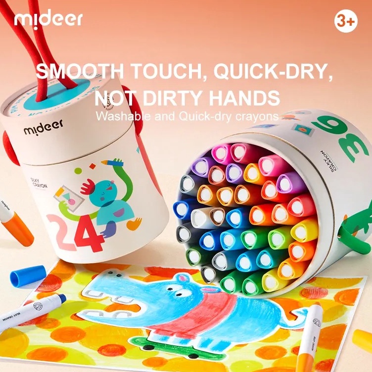 

Mideer Silky Crayon Mainan Anak Mewarnai Drawing Coloring Book Art Krayon Anak yang Mudah Dihapus Colorful Bucket Krayon Mewarnai Anak 24 36 Warna g I7B2
