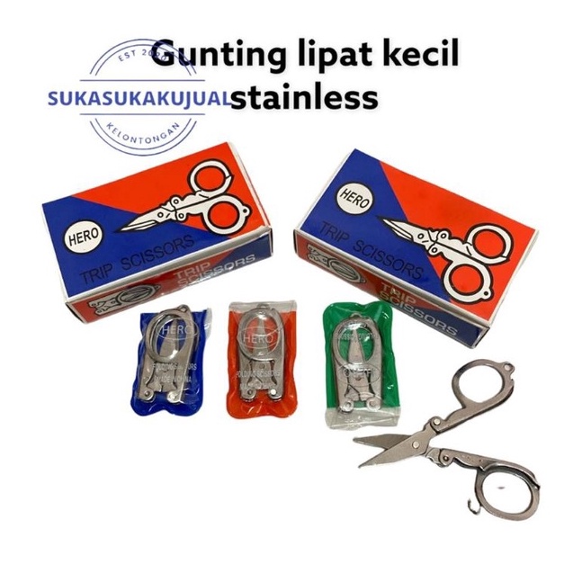 

12pcsgunting lipat kecil stainless HERO r E1I8