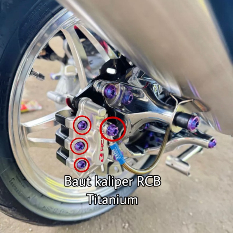 Baut Kaliper RCB Titanium set Banjo