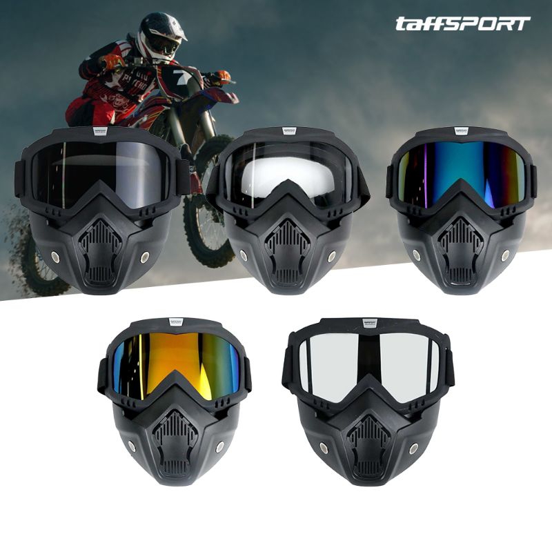 TaffSPORT BOLLFO Kacamata Goggles Mask Motor Retro Windproof