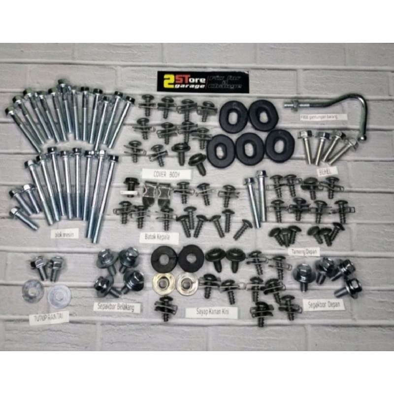 Baut full set body Yamaha Jupiter MX 135 old - baut full body Jupiter MX 135