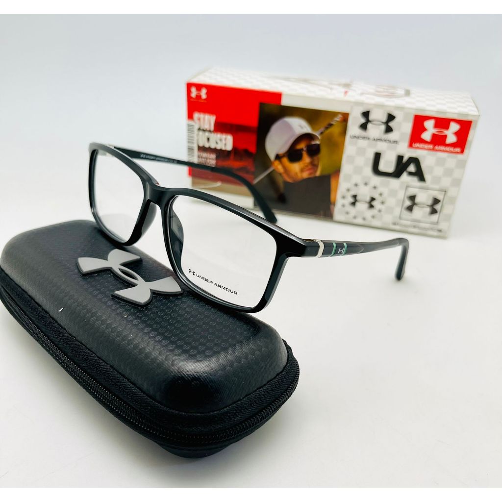 Frame kacamata pria Under Armour 7026 paket lensa bluray