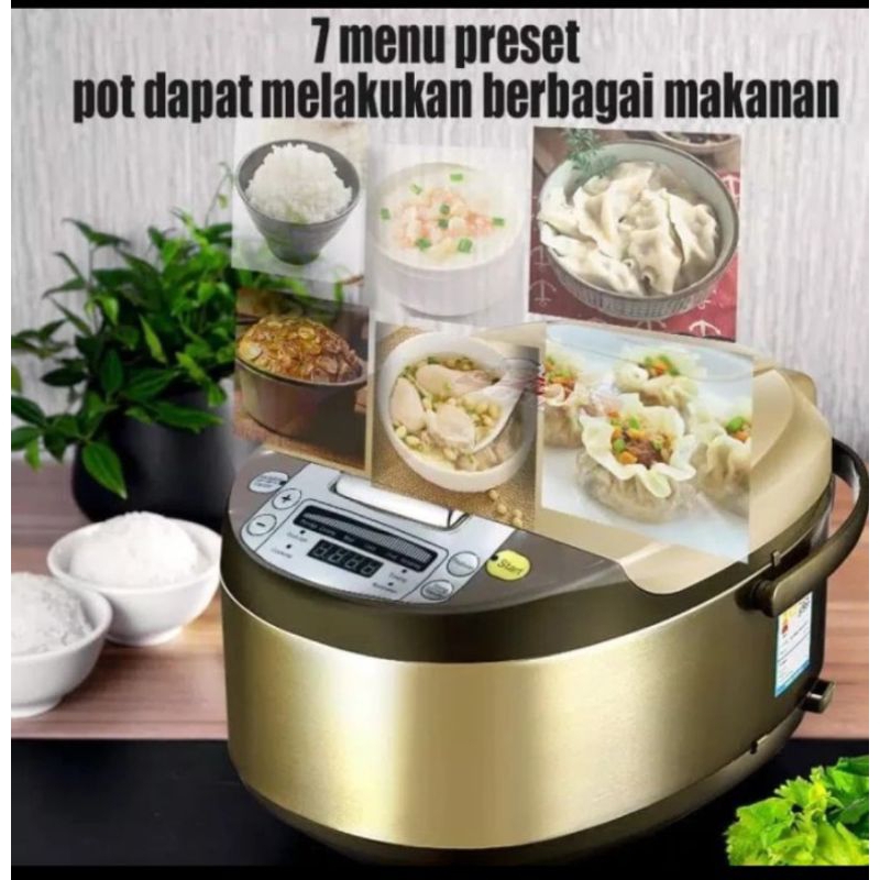 Rice Cooker Han River 2 Liter HRRC 0001 Magic Com Smart Touch Screen NEW