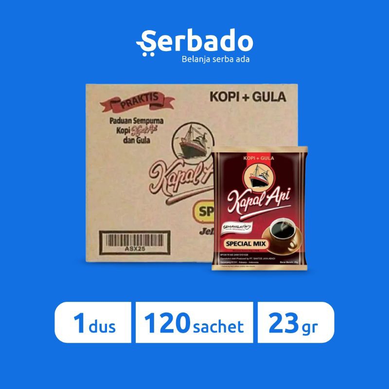 

Kapal Api Special Mix Kemasan Sachet 23gr 1 Dus (Isi 120 Pcs)