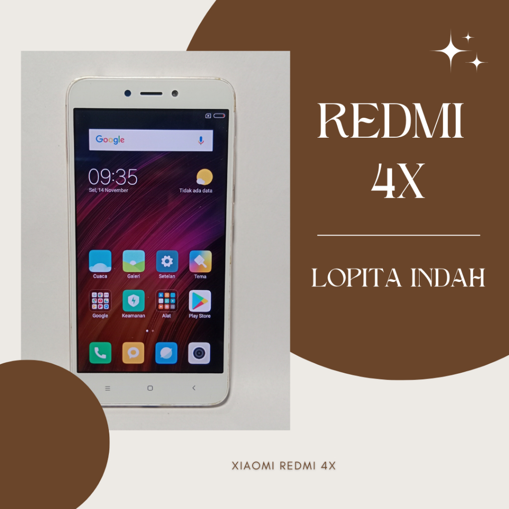 Xiaomi Redmi 4X  Ram 2/16 GB Fingerprint Hp Android Second Murah