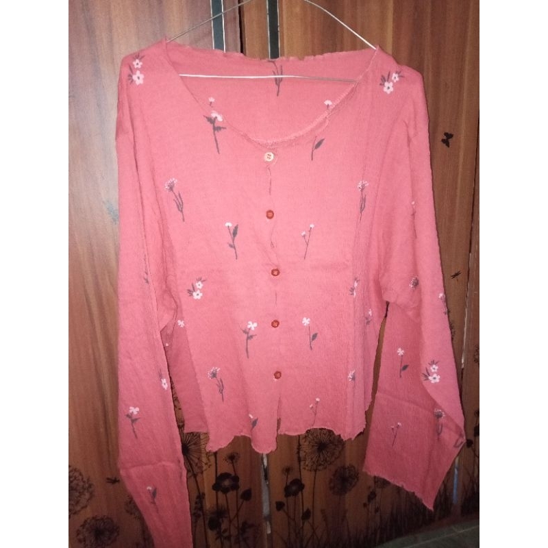 PRELOVED Cardigan Rajut Motif