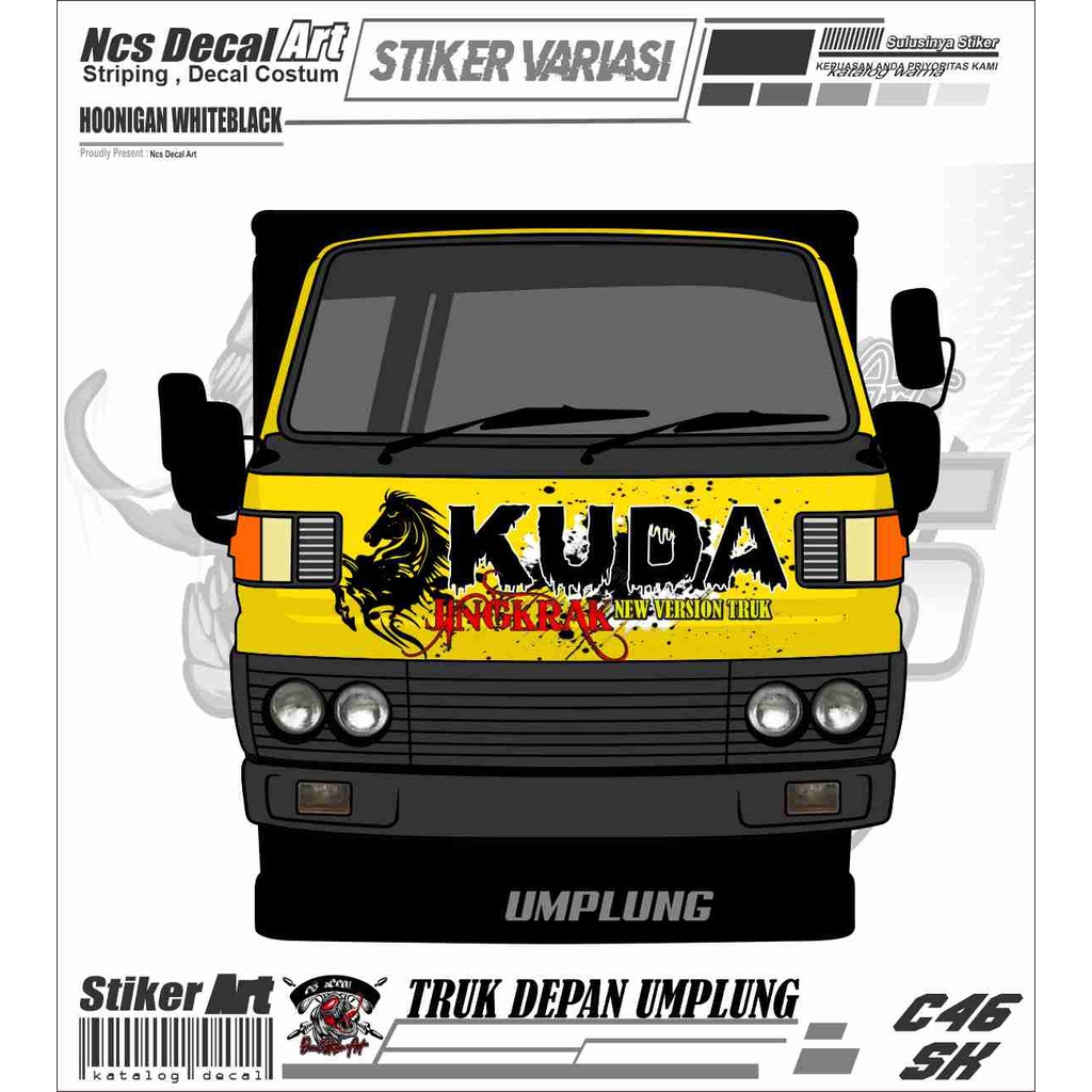 Stiker Depan Truk Sticker Kabin Truk Umplung/Ragasa/Canter Sticker Variasi Mobil Truk