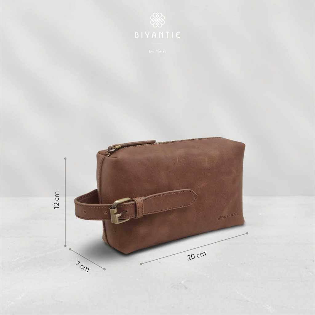 POUCH UNISEX AMBO LALO by BIYANTIE / POUCH KULIT UNISEX / POUCH PRIA / POUCH WANITA / KULIT SAPI