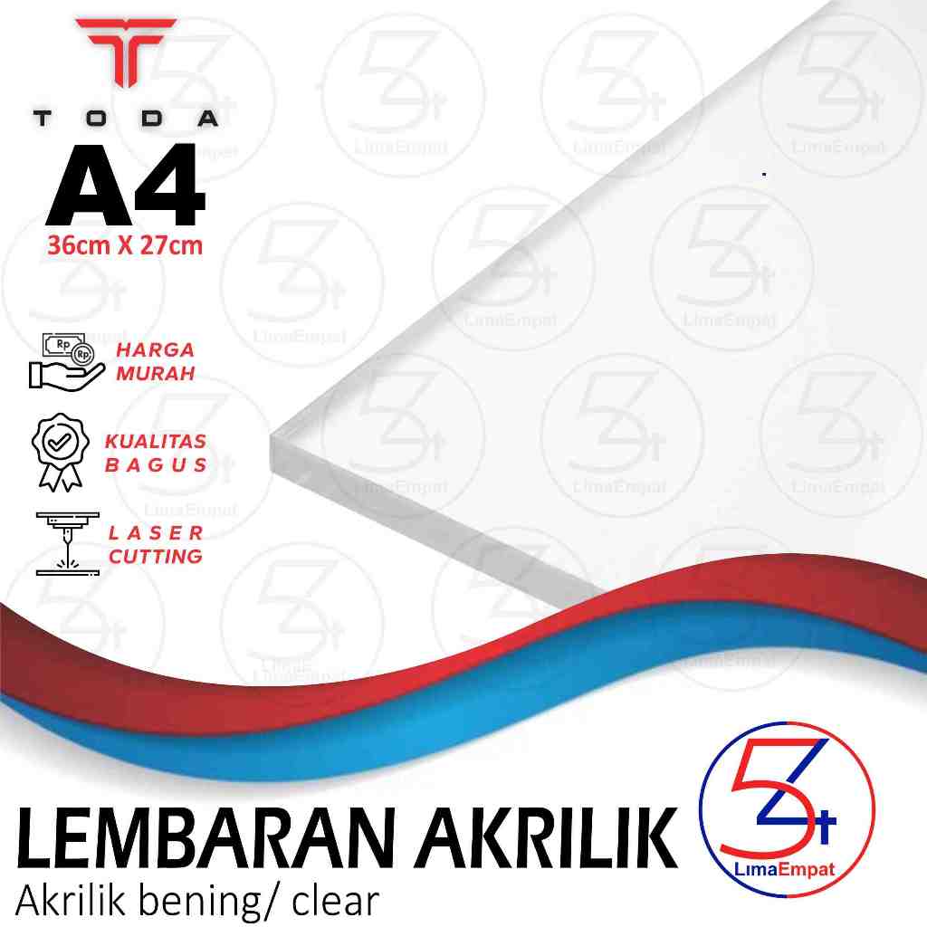 

Acrylic Sheet Lembaran Akrilik Clear - A4