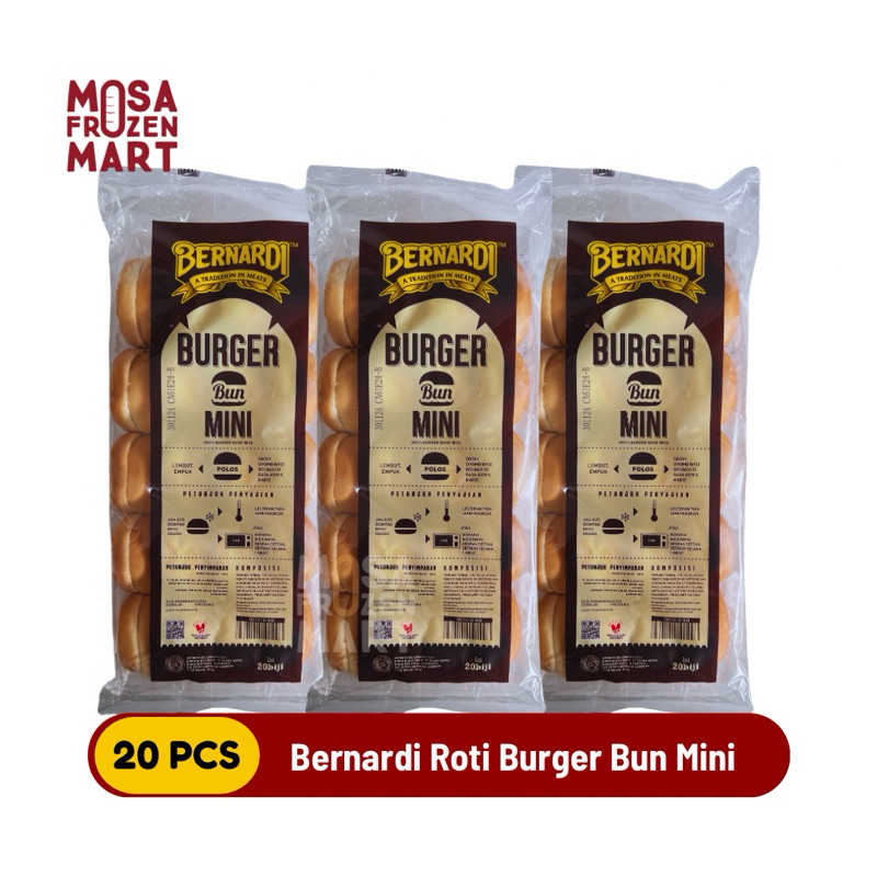 

Bernardi Roti Burger Bun Mini Isi 20 Biji