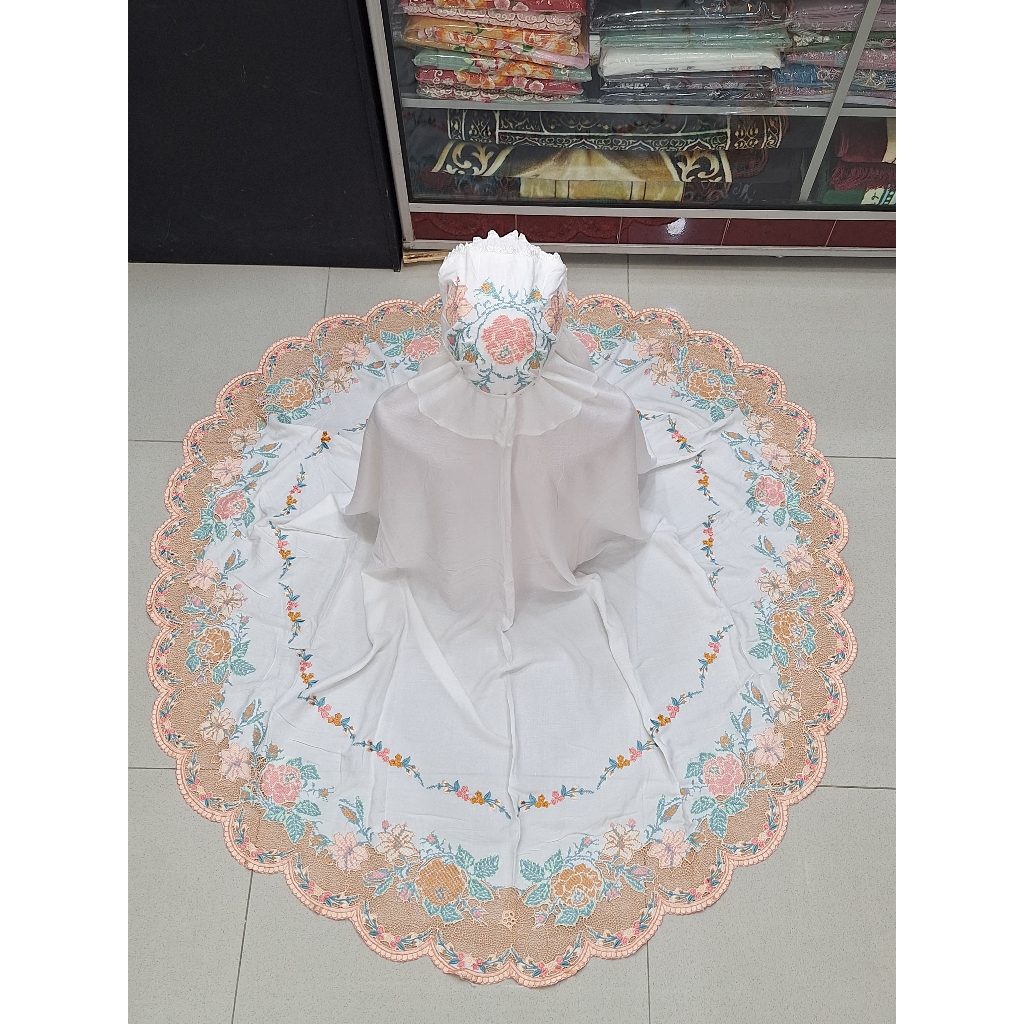 Mukena kerancang mix bordir strimin