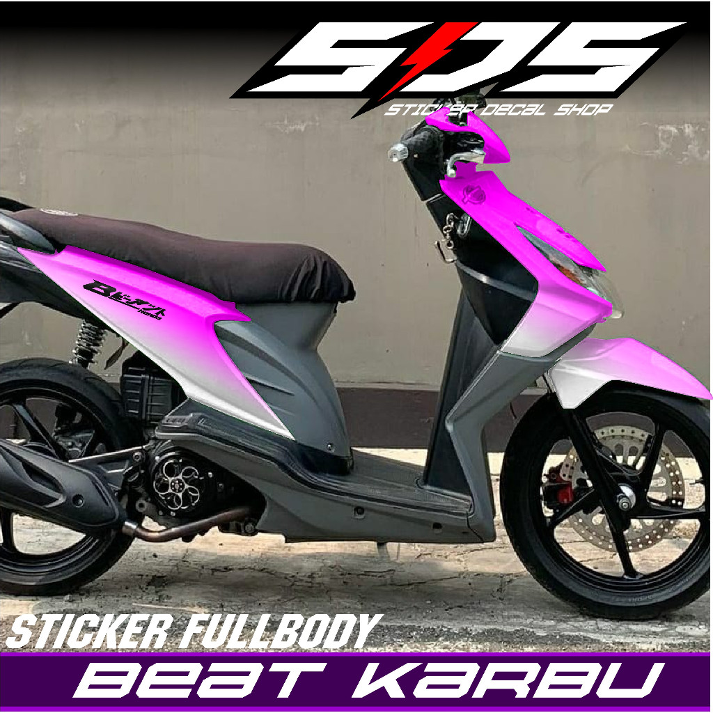 Decal Beat Karbu Full Body 2008-2012 Striping Full Body Beat Karbu Lama Motif GRADASI SIMPLE