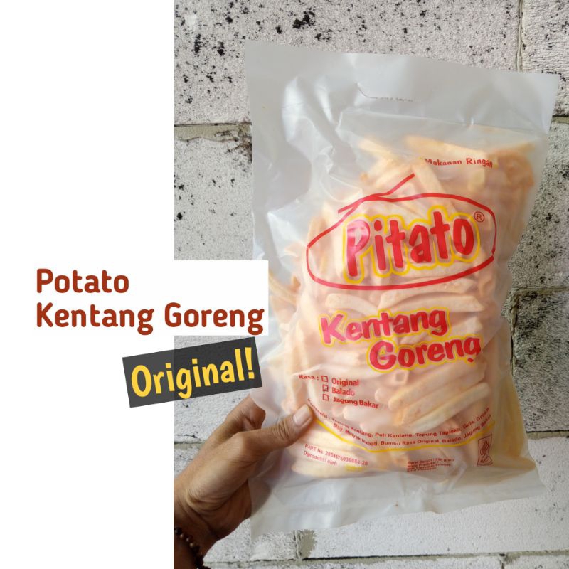 

Potato kentang goreng berat bersih 250g balado