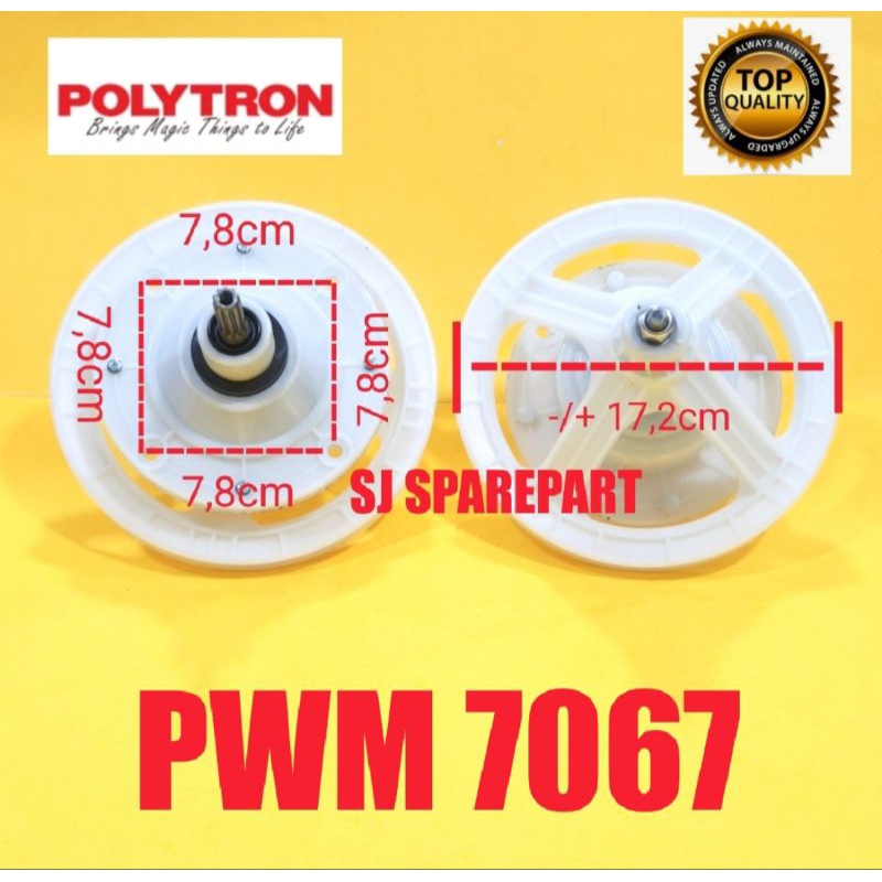 GEARBOX MESIN CUCI POLYTRON 2 TABUNG PWM 7067