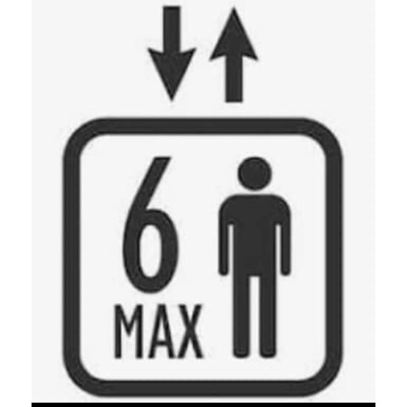 

Stiker Lift Maksimum Person Orang Max