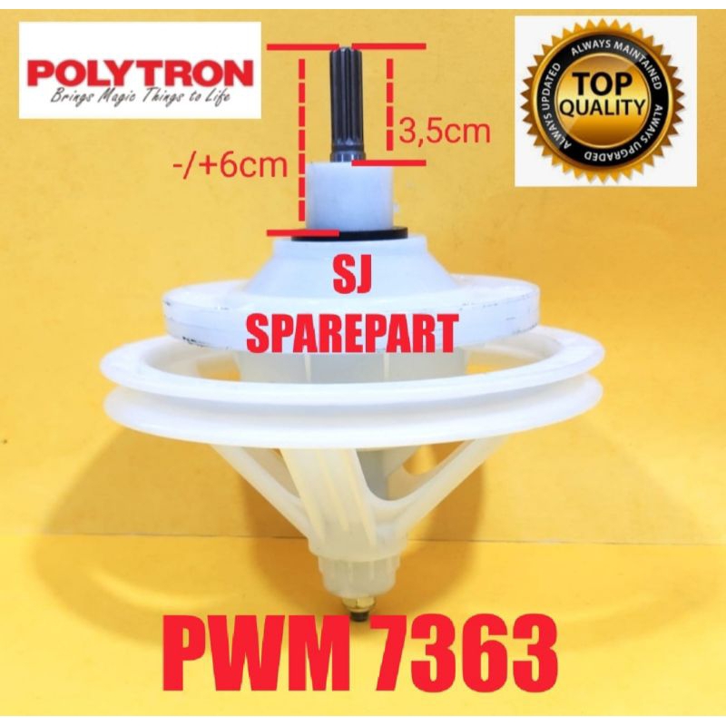 GEARBOX MESIN CUCI POLYTRON 2 TABUNG PWM 7363