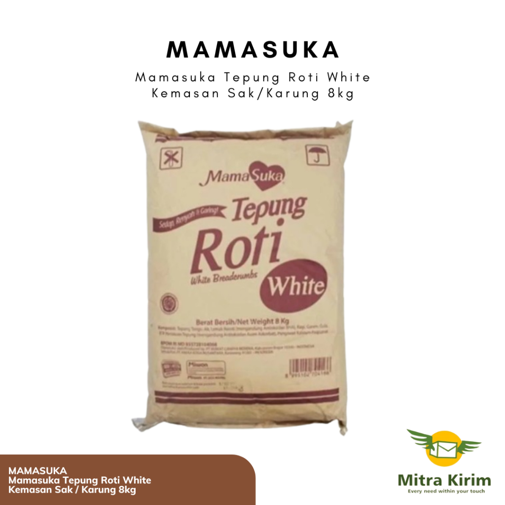 

Tepung Roti White Panko Putih Mama Suka 8kg - KARGO