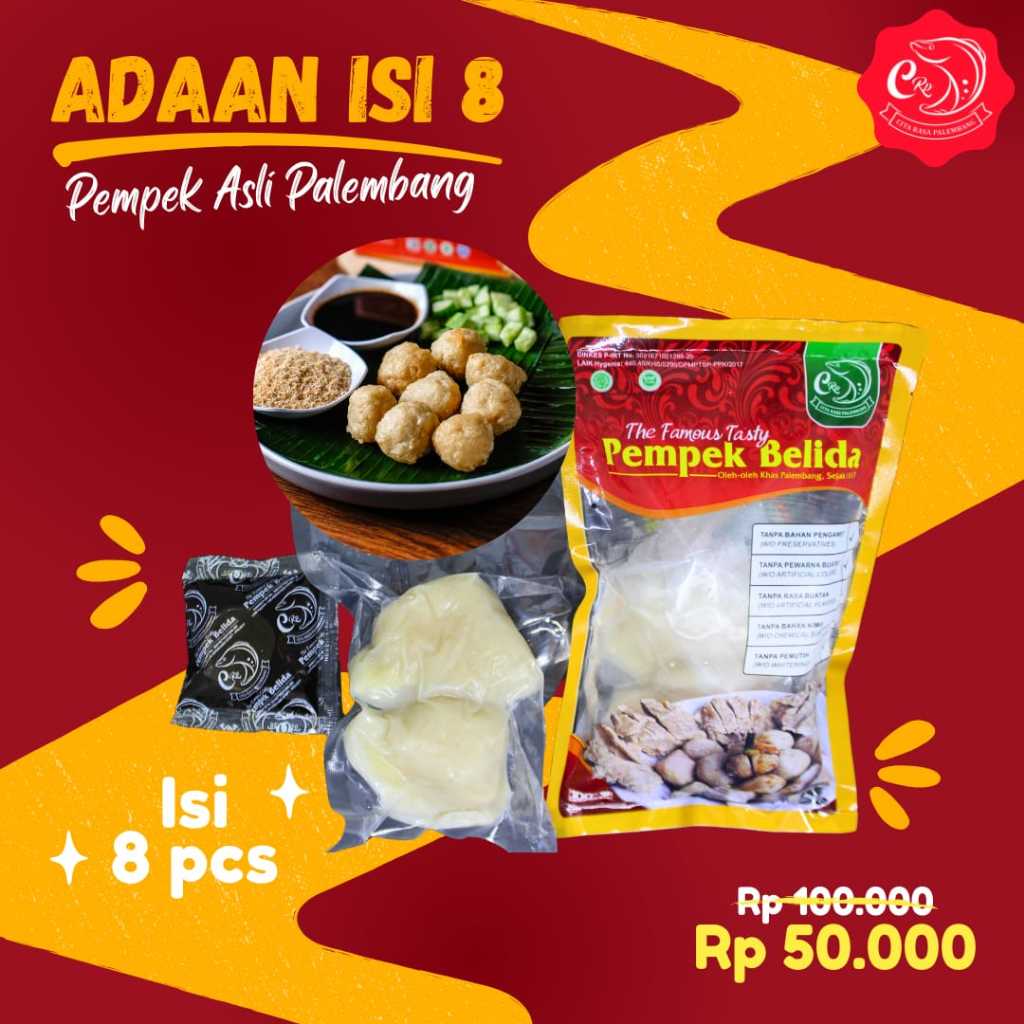 

Pempek Adaan Asli Palembang - Pempek Frozen Food (Pax D Isi 8)