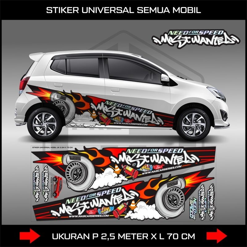 Decal Stiker All Tipe Mobil Civic, Xenia, Avanza, Fortuner, Xpander, Terios, Ayla, Brio, Pajero, Agy