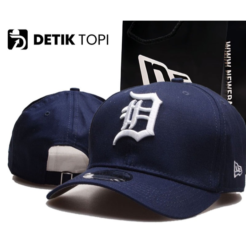 Topi Baseball Detroit Tigers MLB Sport Navy Blue Biru Bordir Cap