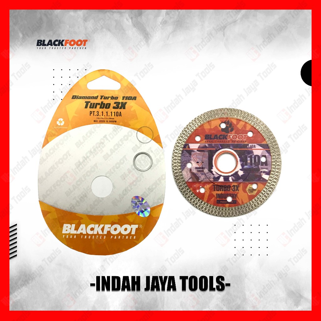 BLACKFOOT 110 TURBO Diamond Wheel 4" - Mata Pisau Potong Keramik Granit