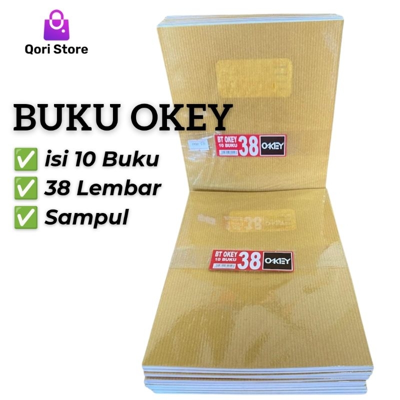 

Qori Store - Paket Buku Tulis Okey 38 Lembar Isi 10 Buku Tersampul / Buku Tulis Okey 38 Lembar Isi 10 Buku / Buku Tulis 48 Lembar / Buku Tulis Okey 38 Lembar / Buku Tulis 38/58 Lembar Tersampul