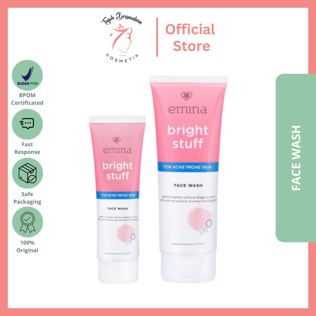 Emina Bright Stuff for Acne Prone Skin Face Wash - Sabun Cuci Muka Untuk Kulit Mudah Berjerawat