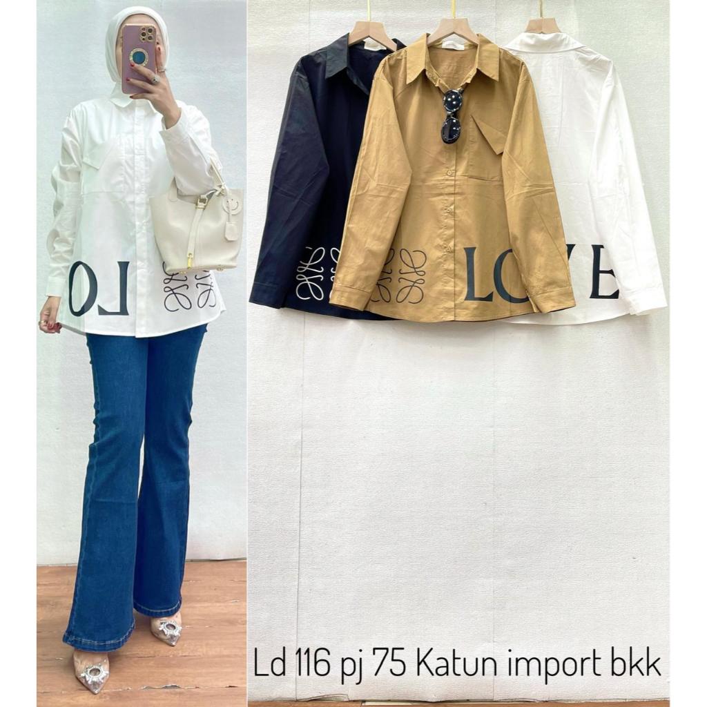 kemeja katun loewe import bkk