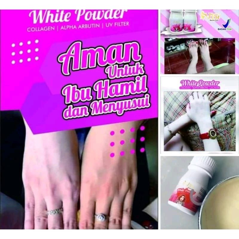 Bisa COD BSI white powder pemutih Ori Bubuk pemutih badan Racikan hb Bpom Bsi white powder bsi white