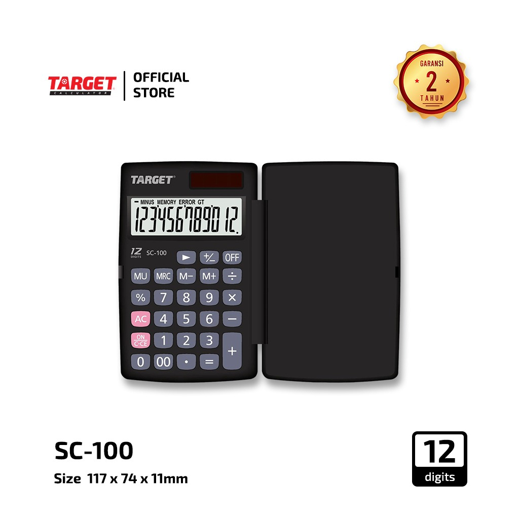 

Kalkulator saku 12 digit Target sc-100