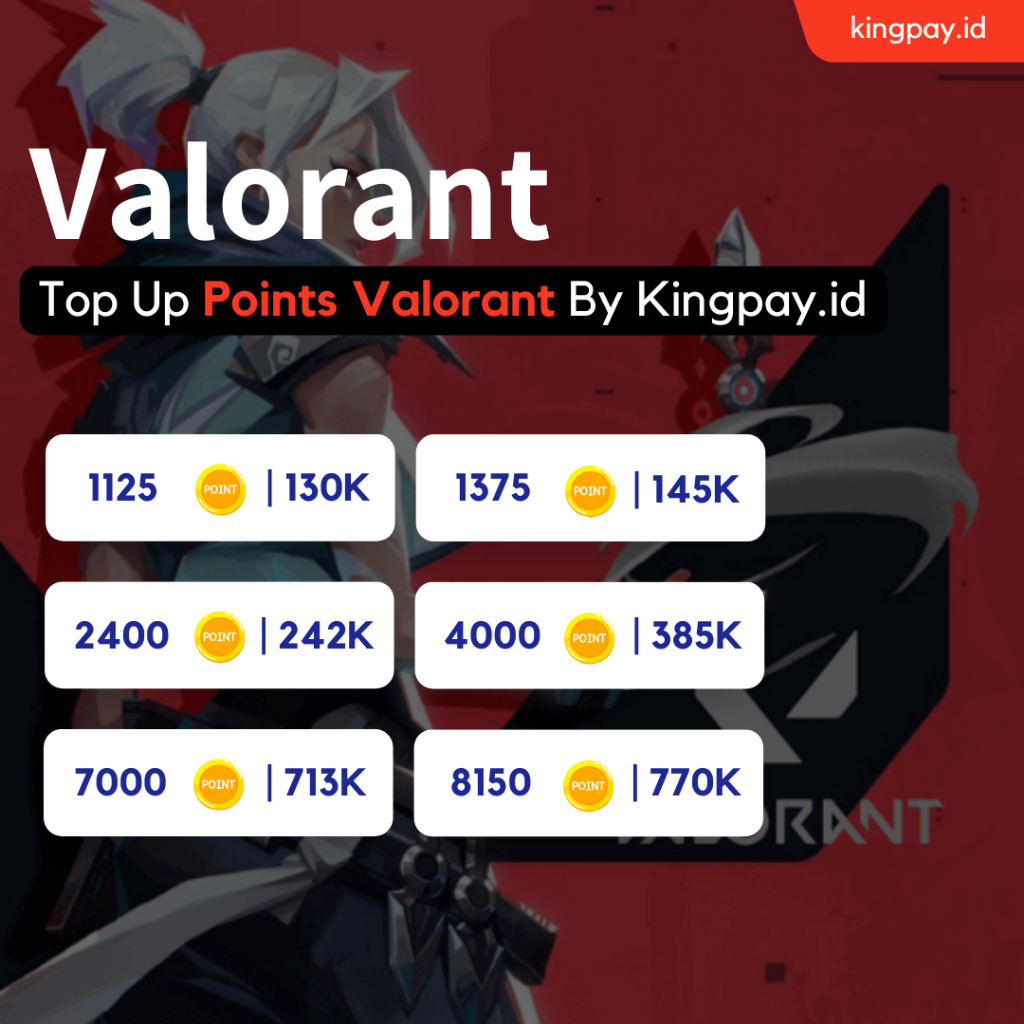 Top Up Points Valorant Termurah Instan Legal dan Terpercaya by Kingpay.id (Large)