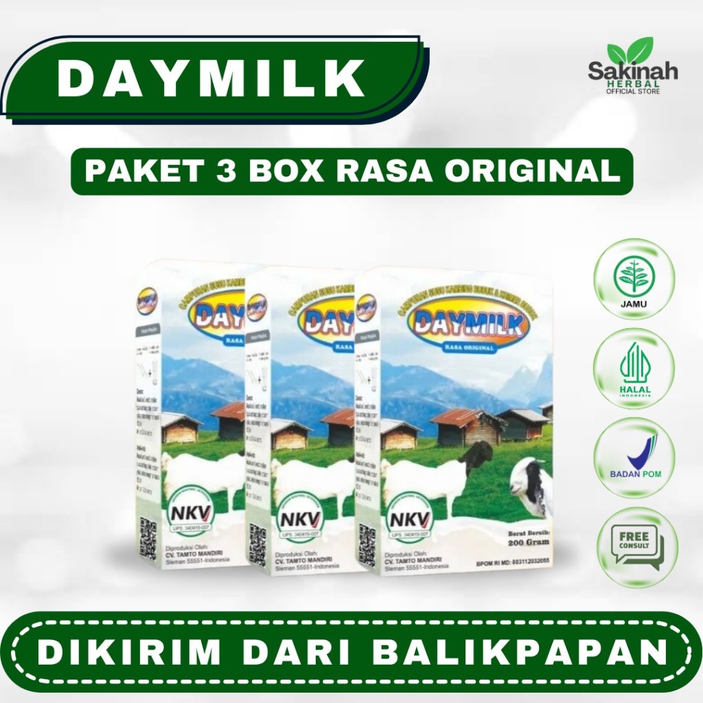 

Paket 3 Box DayMilk - Susu Kambing Etawa Bubuk Dari Bahan Berkualitas Dan Terjangkau Untuk Membantu Imunitas Tubuh Balikpapan