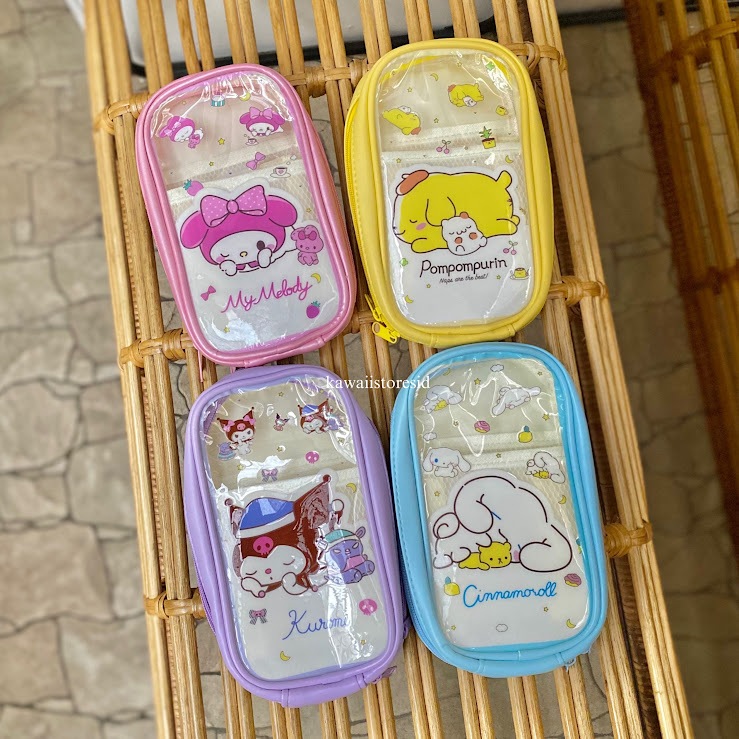 

Tempat Pensil Organizer Pouch Sekat Pencil Case PVC 3 Sekat Penyimpanan Alat Tulis Sanrio Karakter Kartun My Melody Kuromi Cinnamorol Pompompurin Unik Lucu Hadiah Gift