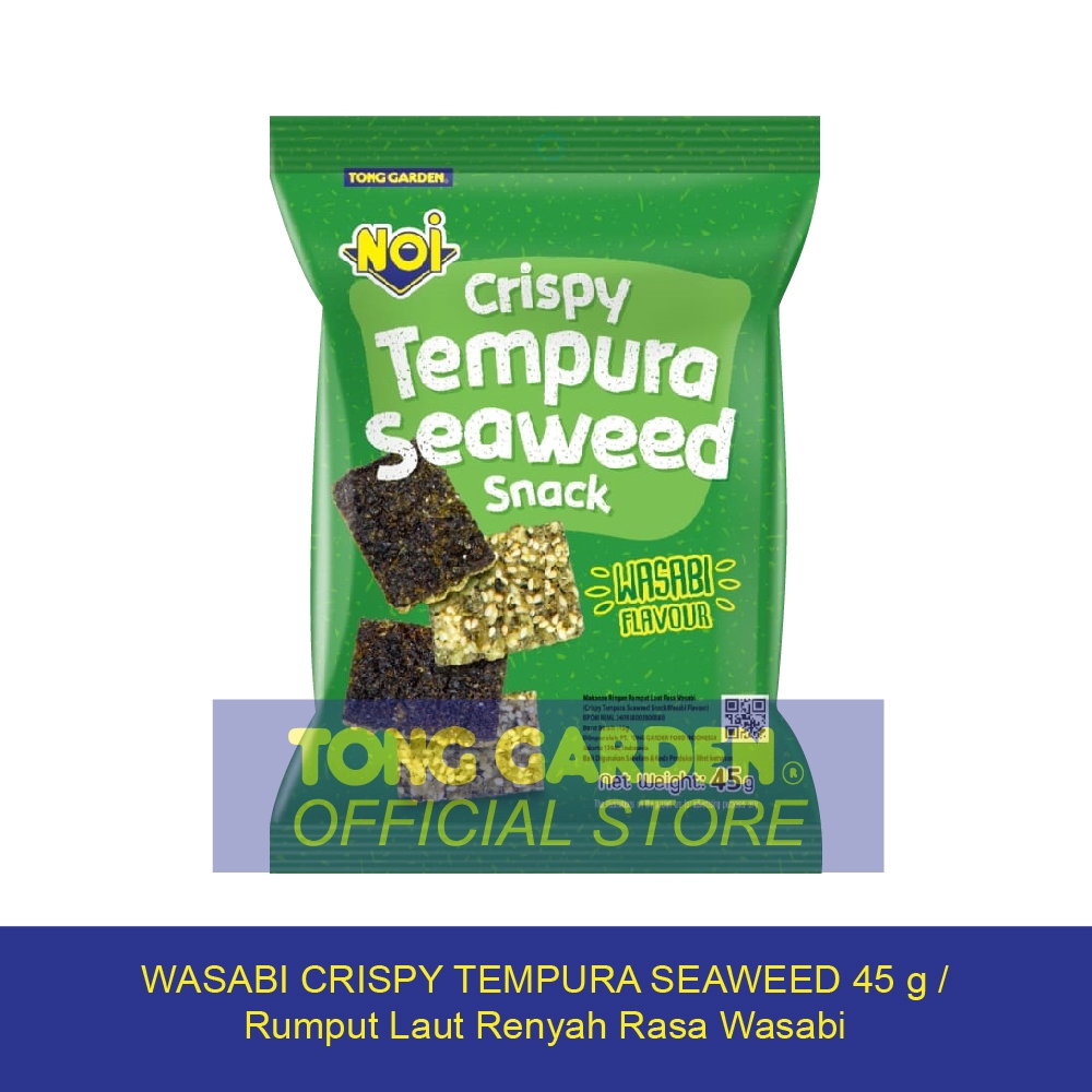 

WASABI CRISPY TEMPURA SEAWEED 45 g / Rumput Laut Renyah Rasa Wasabi