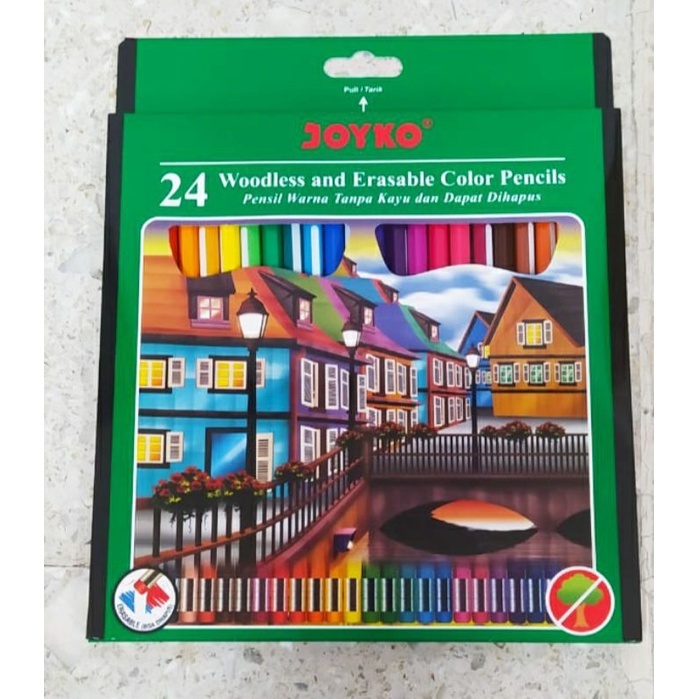 

COD TGM Joyko 24 Warna - Pensil Gambar Erasable CP-115