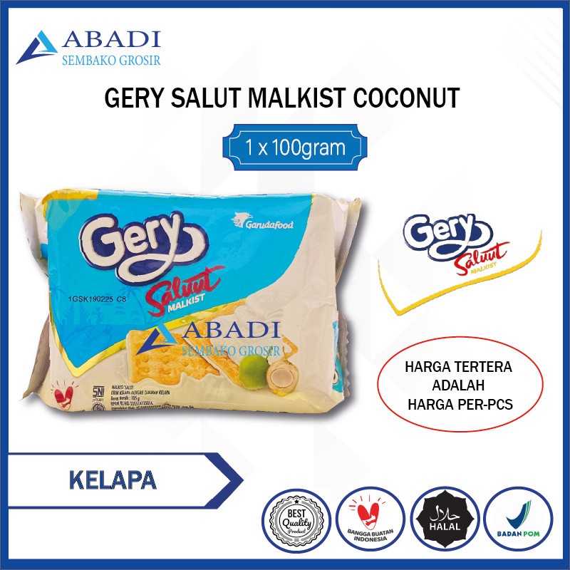 

Gery Salut Malkist Coconut - Kelapa - Klapa 1 Pcs 100gram
