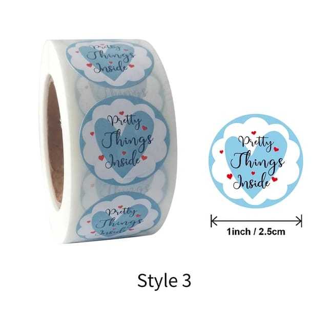 

500 Pcs Sticker Pretty Things Inside Blue Heart