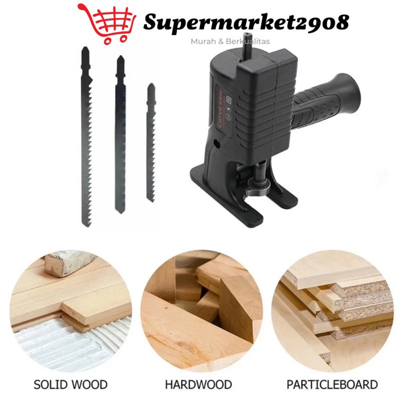 Adaptor mesin Bor Jadi Gergaji Mesin Bor Gergaji Jig Saw