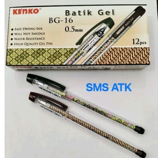 

Pulpen Batik Gel Pen BG-16 0.5mm Kenko